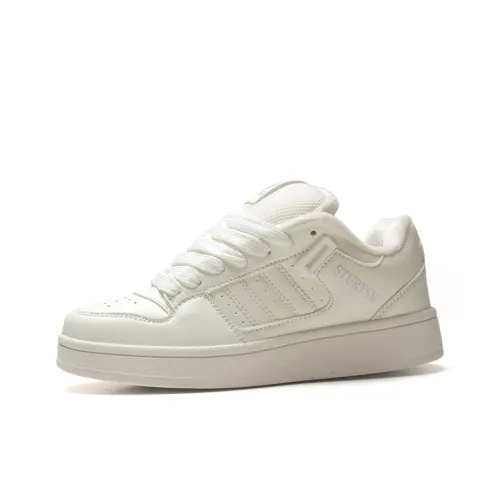 STUR YSN Износостойкий и Легкий Низкий Топ Скейтборд Кроссовки Унисекс Белый