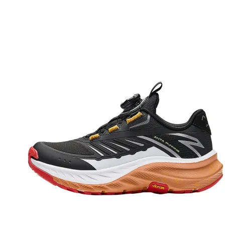 Antakids Slip-resistant Abrasion-resistant Low Top Детская беговая обувь Черный Серый Подростки