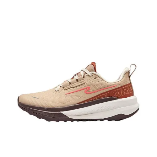 Erke Siye 2,0 амортизаторы Lower Resistant Low Top Беговые кроссовки Женские Бежево-коричневый