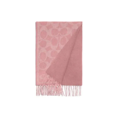 COACH Кашемир Вязаные Шарфы Унисекс Аутентичный Розовый
