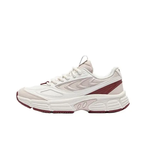 Erke Shock Absorbers Slip-Resistant Low Top Footwear Women's White Pink Эрке Шок Абсорберы Противоскользящие Низкие Кроссовки Женские Белые Розовые