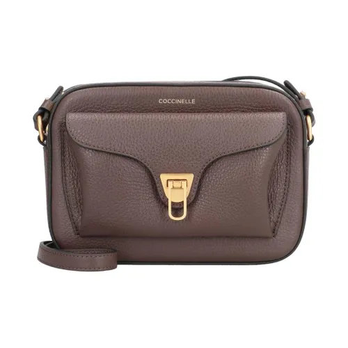 COCCINELLE GRAIN LEATHER Камера Сумка Сумка через плечо Мини Женская Кофейная