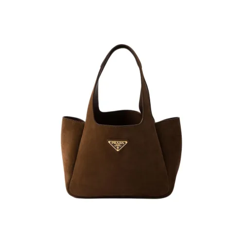 PRADA Замша Сумка Мини Женская Темно-Коричневая