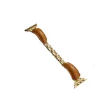 Коричневый с золотой застежкой