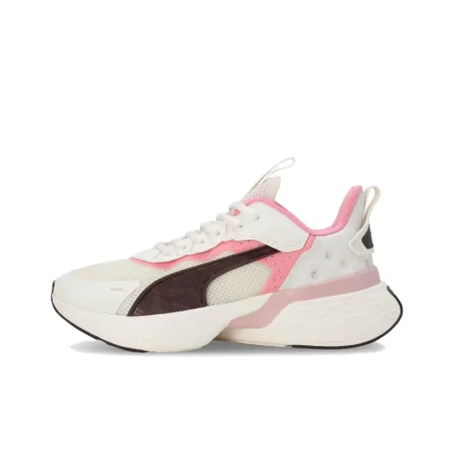 PUMA Softride Sway противоскользящий устойчивый к истиранию низкий топ повседневная беговая обувь женский бежевый розовый