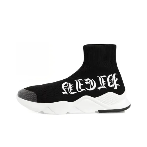 PHILIPP PLEIN Высокий топ Повседневная обувь Мужская Черная