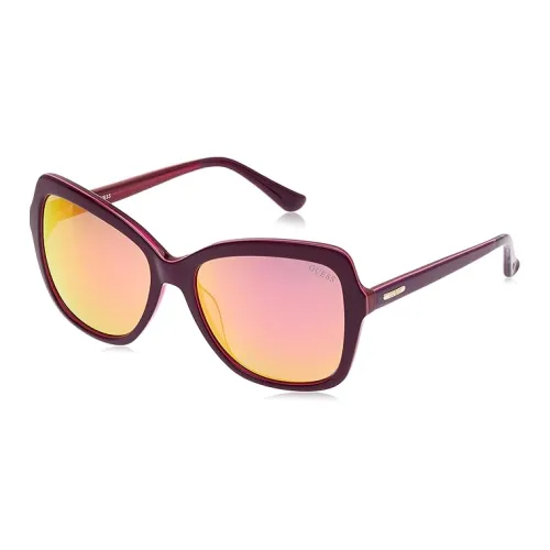 GUESS Пластик Бабочка Солнцезащитные очки Женские Красный