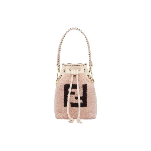 FENDI Mon Tresor Sheepskin Bucket Bag Crossbody Bag Mini Shoulder Bag Women's Pink Candy