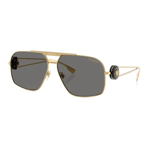 VERSACE Металл Aviator Солнцезащитные очки Унисекс Золото