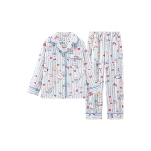 WANANNI Пижамный комплект женский светло-синий