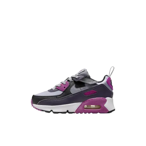 Nike Air Max 90 EasyOn Low Топ Детские Лайфстайл Обувь Серый Фиолетовый Дети Возраст 3-7 Лет