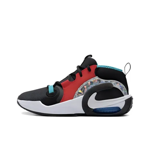 Nike Air Zoom Crossover 2 Устойчивый к истиранию Дышащий MID Топ Детские беговые кроссовки Черный Красный