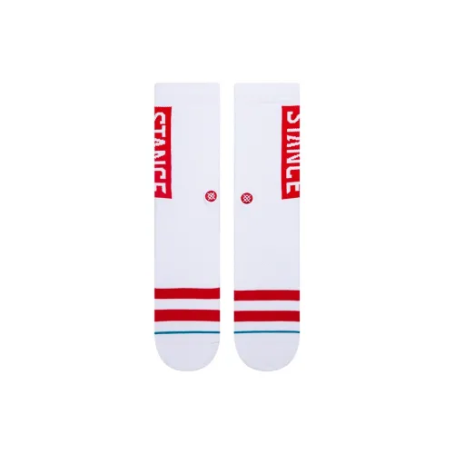 STANCE High Socks Men's 1 Pack White Red