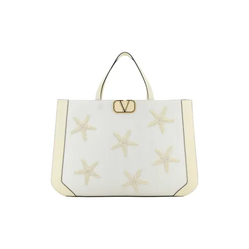 Valentino Ткань Тоут Сумка Сумка для покупок Женская сумка Экрю