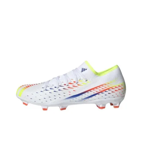 Adidas Predator Edge.3 Slip-Resistant Abrasion-Resistant Футбольные бутсы Унисекс Белый Синий