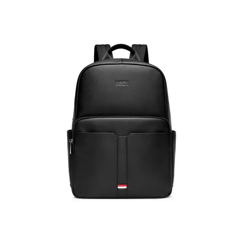 FAIRWHALE Рюкзак из крупнозернистой текстуры коровьей кожи стандартный мужской черный