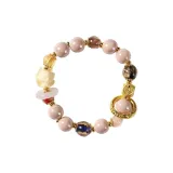 Дым для благовоний Пепел Фарфоровый Цветной Глазурный Браслет с Бусинами