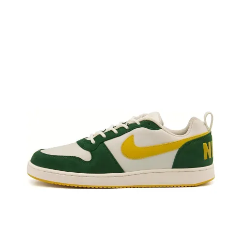 Nike Court Borough Low Prem Slip Resistant Abrasion Resistant Low Top Скейтборд Кроссовки Мужские Белый Зеленый Желтый