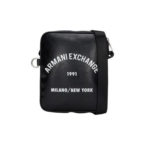 ARMANI EXCHANGEAE ПУ (полиуретан) Маленькая квадратная сумка через плечо Мужская Черная