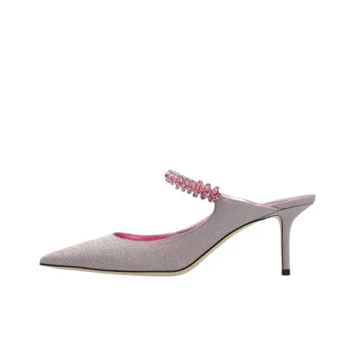 Jimmy Choo Bing Домашние тапочки 6,5 см Женские Розовые