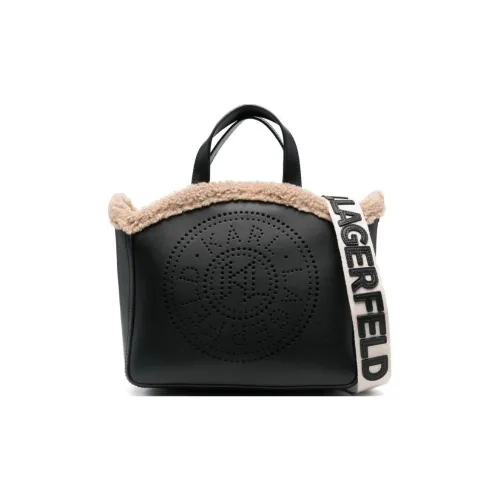 Karl Lagerfeld Телячья кожа Тоут Сумка Сумка для покупок Сумка на плечо Сумка Унисекс Черный