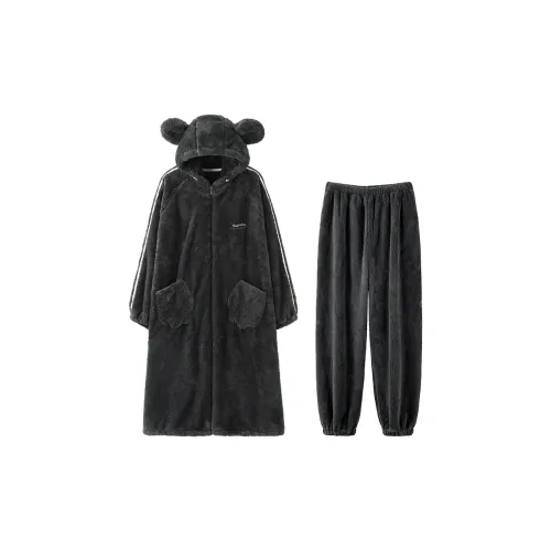 MIOJUER Sleep Халат Мужской Темно-Серый