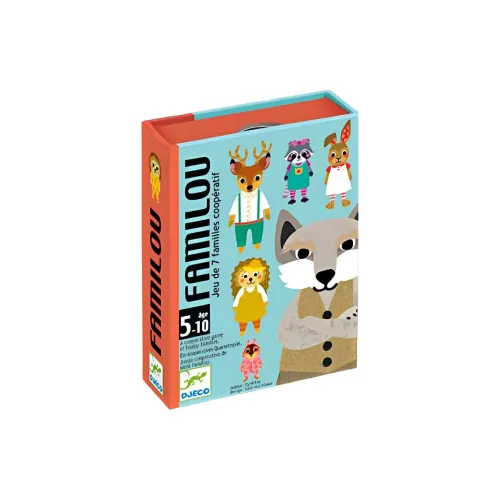 DJECO Образовательная Логика FAMILOU Животные Для родителей и детей Family Повседневный Развитие мозга Карта Настольные игры