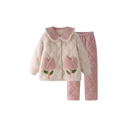 OUSHIBO Пижамный комплект женский розовый