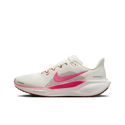 Nike Pegasus 41 Амортизирующие подошва Slip-resistant Низкий топ Беговые кроссовки Унисекс Кокосовое молоко