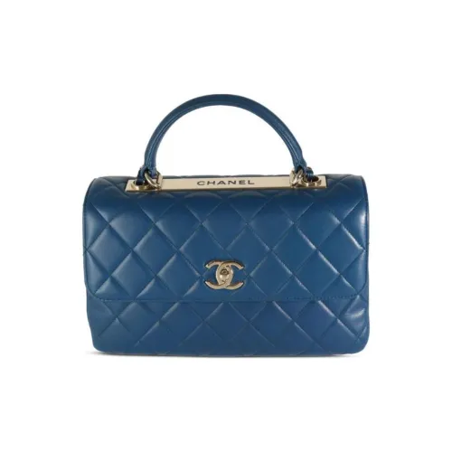 CHANEL Lambskin Bag Medium Women's Blue CHANEL Сумка из овечьей кожи среднего размера женская синяя