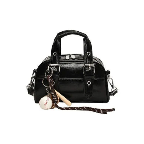 morellybear ПУ (полиуретан) Bowling Bag Сумка через плечо Ручная сумка Стандартная Женская Черная Кофейная Коричневая Красная