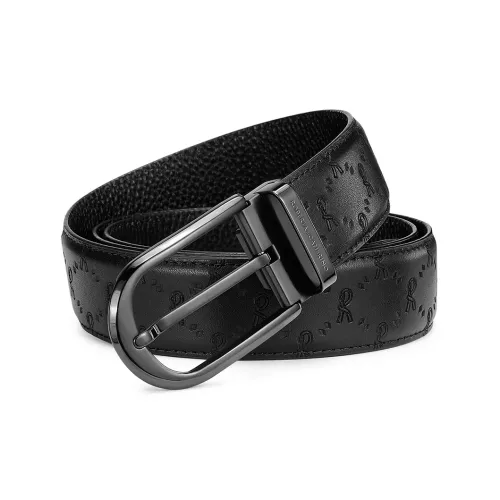 Roberta Di Camerino Ремни из крупнозернистой текстуры коровьей кожи мужской черный ширина 3 45 см