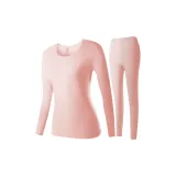 Женский комплект (Светло-розовый) 100% хлопок, высокая эластичность / 7A, антибактериальный, дышащий