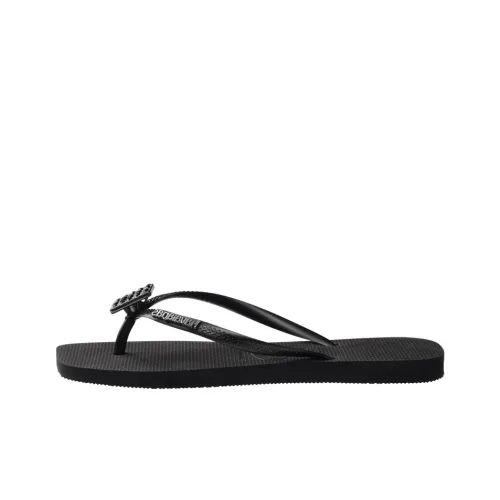 Havaianas Тонкие Шлепанцы Женские Черные
