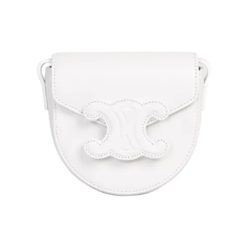 CELINE Besace Cuir Triomphe Гладкая коровья кожа Седло Сумка Курьерская сумка Сумка Сумка через плечо Мини