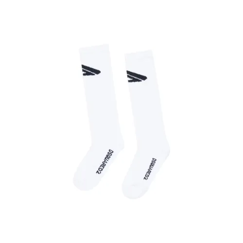 DSQUARED 2 FW24 Носки Crew Унисекс 1 Пачка Белые