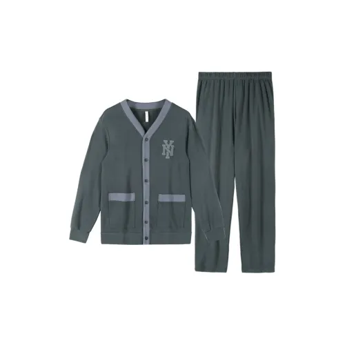 ITALAI 4824 Luxury Gray Men's Pajama Sets