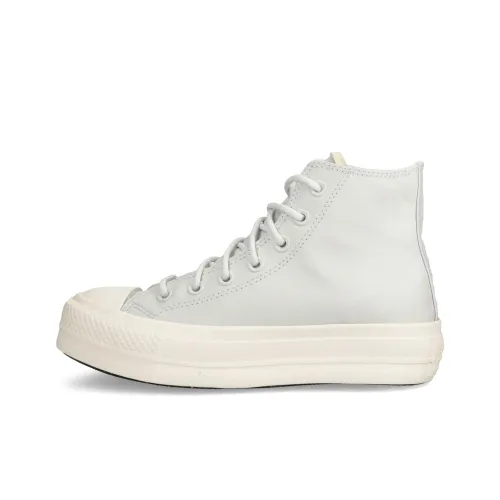 Converse Chuck Taylor All Star Lift Slip-Resistant Abrasion-Resistant MID Топ Скейтборд Кроссовки Женские Светло-Синий Белый