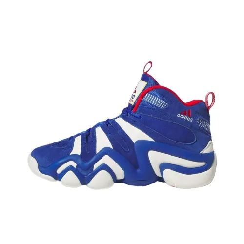 Adidas Crazy 8 Slip-Resistant Abrasion-Resistant MID Баскетбольные кроссовки Unisex Blue