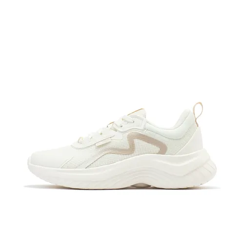 361° Дышащий и Легкий Низкий Топ Карбоновая Плита Беговые Кроссовки Женские Белые Золотые