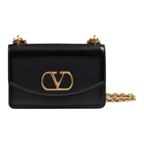 Valentino Garavani Bright Calfskin Crossbody Bag Shoulder Bag Small Women's Black