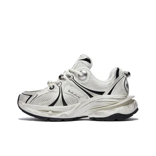 Палладий Slip-resistant Abrasion-resistant Низкий топ Повседневная обувь Женская Белый Черный