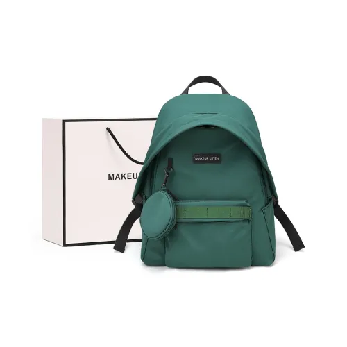 MAKEUP KITTEN Нейлоновый рюкзак унисекс зеленого цвета