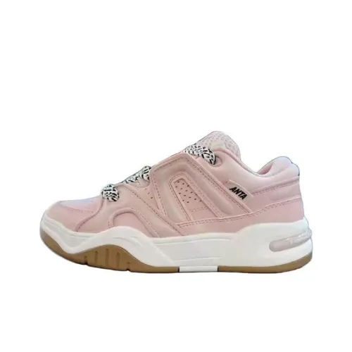 ANTA AOJIE Slip-on Резиновые амортизаторы Низкий топ Скейтборд Кроссовки Женские Розовые