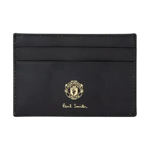 Paul Smith Manchester United Коровья кожа с вставками из кожи Кошелек Унисекс Черный