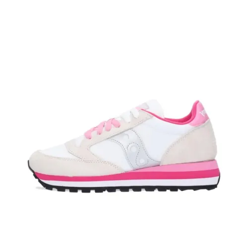 Saucony Slip-resistant Abrasion-resistant Низкий топ Беговые кроссовки Женские Белый Розовый