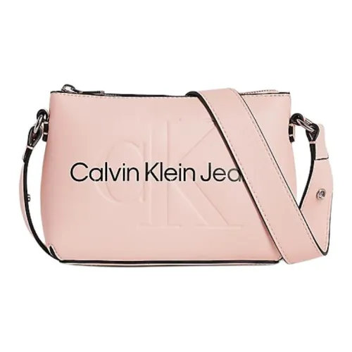 CALVIN KLEIN Гладкая искусственная кожа сумка через плечо женская светлая Conch розовая