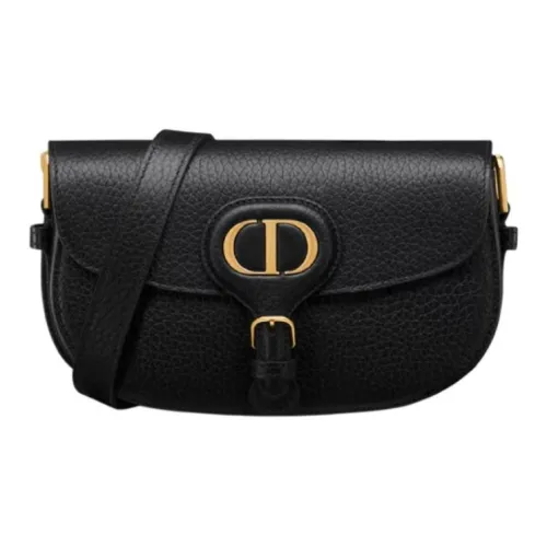 DIOR Bobby East West Гранитная Телячья кожа Сумка через плечо Сумка на плечо Женская Черная