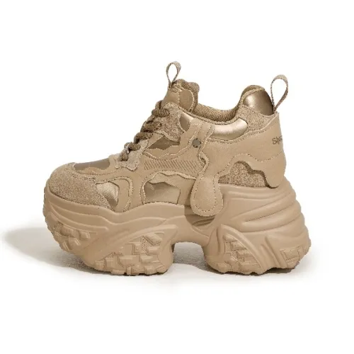 Milan Love Song визуально увеличивает рост Низкий топ Толстая подошва Кроссовки Женские