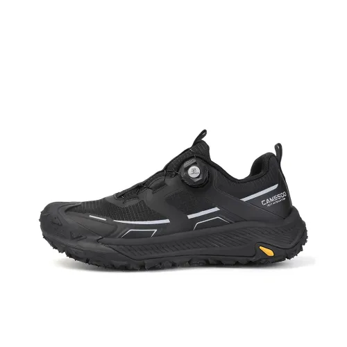 Camssoo Амортизаторы Shock Slip-Resistant Abrasion-Resistant Низкий Топ Походная обувь Мужская Черная
